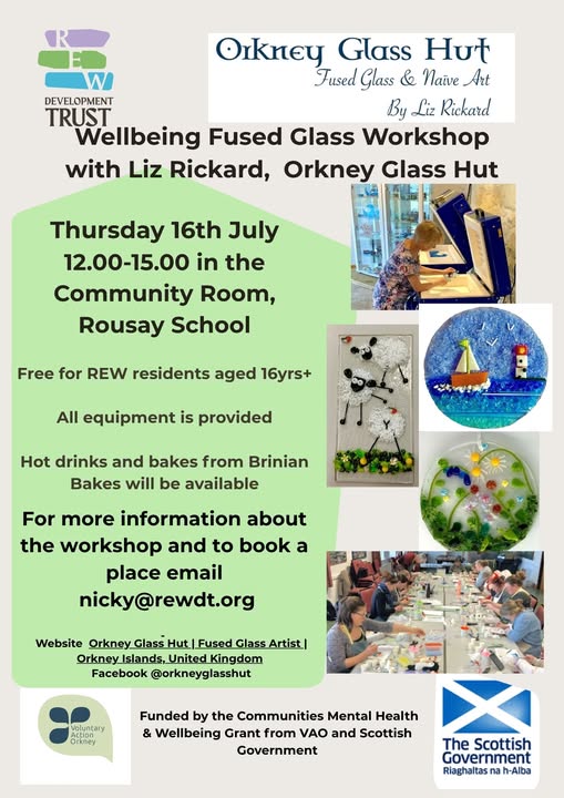 Wellbeing Fused Glass Workshop with Orkney Glass Hut